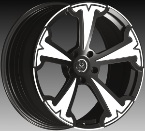 5-Spoke สีดํากับสีแดงหน้า 1 ชิ้นปลอมแปลงล้อที่กําหนดเอง 18 19 20 21 และ 22 นิ้วสําหรับ Tesla