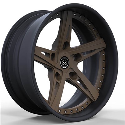 Nissan Y31 Cedric 1990 Custom 2-PC Forged Rims สีบรอนซ์และสีดำ 18x9.0 และ 18x10