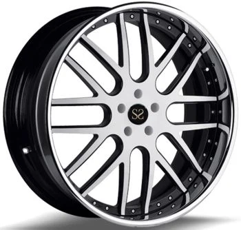 กำหนดเองกลอสสีดำกลึงใบหน้า 20 นิ้ว 2-PC Forged Rims สำหรับ Audi A7 TUV Rims