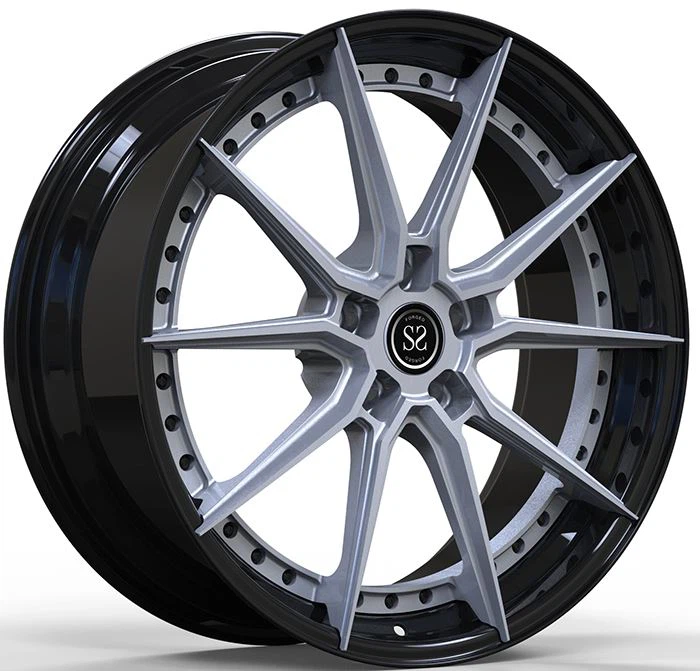 20 X 10.5, 20 X 12 Gloss Black + Brush Disc Forged Alloy Wheels สำหรับ Ferrari Ferrari Portofino