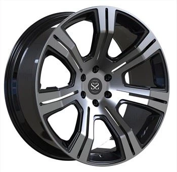 Black Machined Face 1 ชิ้น Monoblock Forged ล้อ 24 นิ้ว 24x10 24x12 Staggered ESCALADE ขอบรถ