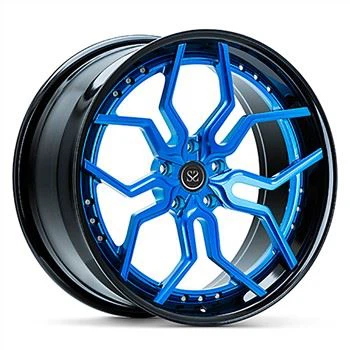 Custom Blue Bronze และ Brush 3-PC Forged Alloy Rims 18 19 20 21 และ 22 นิ้ว