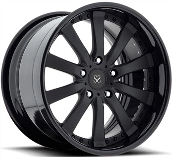 ขอบล้ออัลลอยสีดำเงา 22x9.5 และ 22x10.5 5x120 สำหรับ Land Rover / 22 นิ้ว 2-PC Forged Alloy Rims